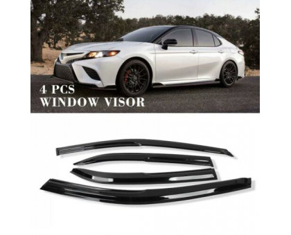 WellVisors Side Window Deflectors For 2007-2011 Toyota Camry Sedan - Smoke Tint